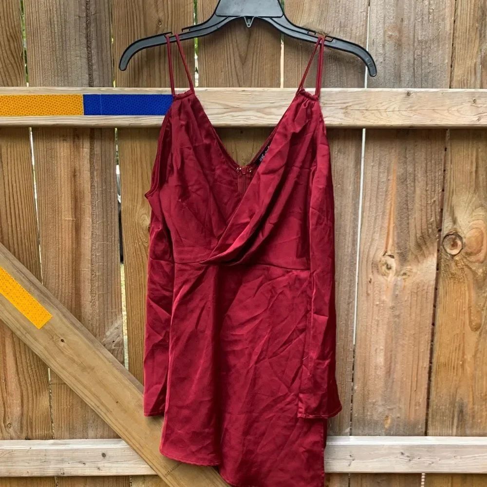 Elegant Red Women's romper